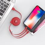 Cable Charger Hoco U50 3in1 (iPhone+Micro+Type C) - ខ្សែសាករមូ ហូកូ U50 អាយហ្វូន+ម៉ាយក្រូ+ថាយស៊ី