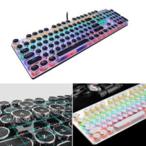 Keyboard Gaming light RGB keys round - ក្តាចុច Gaming ភ្លើងចំរុះព័ណ គ្រាប់មូល