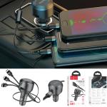 Power Car Charger hoco S27(micro+iphone+TypeC) - ឆ្នាំសាកក្នុឡាន ហូកូ S27 មានខ្សែ ម៉ាយក្រូ+អាយហ្វូន+ថាយស៊ី