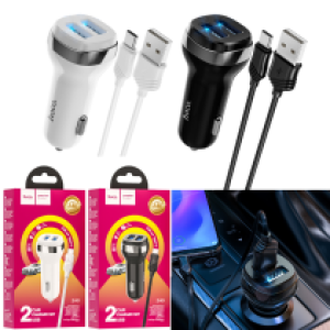 Power Car Charger hoco Z40 set(TypeC) - ឆ្នាំងសាកក្នុងឡាន Z40 រុនសាក2 ឈុតថាយស៊ី