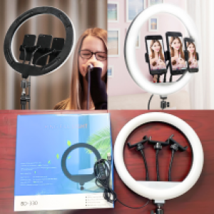 LED Selfie Ring Live 13"33cm 3Clip BD-330 - អំពូលមូល ស៊ែលហ្វីDB330 ក្រចាប់3 ទំហំ33cm