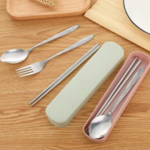 spoon fork and chopstick set - ឈុតស្លាបព្រាចង្កឹះ