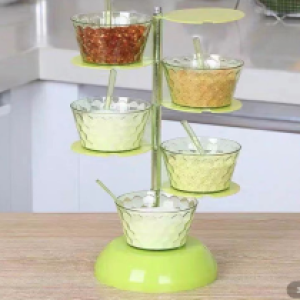 Kitchen seasoning 5 layer - ចានដាក់គ្រឿងស្កអំបិល5ជាន់