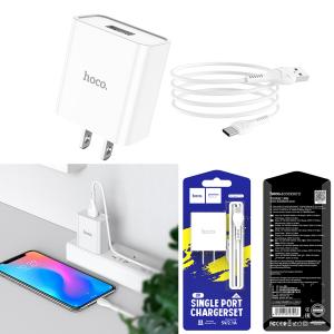Power Charger Hoco C81 TypeC - ឆ្នាំងសាក​ ហូកូ C81 មានខ្សែ Type C