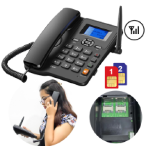 Desk Telephone Dual Sim GSM FWP 6588 - ទូរសព្ទ័ ដាក់លើតុប្រើស៊ីម 2 GSM FWP 6588