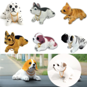 Car Dash Shaking Head Lucky Dog - តុក្តាងោកក្បាល រូបឆ្កែច្រើនប្រភេទ