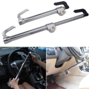 Car Lock Brake with Steering Stainless steel - សោចាក់ហ្រ្ចាំងឡាន ជាប់និងចង្កូត អ៊ីណុក