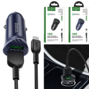 Power Car Charger QC3.0 Hoco ​Z39 Set Micro - ឆ្នាំសាកក្នុឡាន ហូកូ Z39 រុនសាក 2 Micro