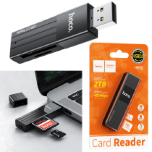 Card Reader hoco HB20 (USB2) - ប្រអប់ កាតមេម៉ូរី ហូកូ HB20(USB2)