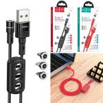 Cable Charger 3in1 Magnetic hoco U98(iPhone/Micro/Type-C) - ខ្សែសាកដែកឆក់ ហូកូ U20 ម៉ាយក្រូ+អាយហ្វូន+ថាយស៊ី