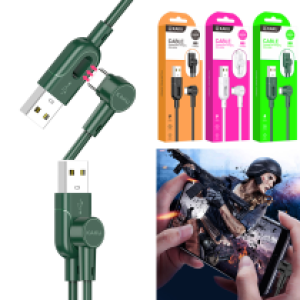 Cable Charger KAKU KSC-374 TypeC - ខ្សែសាកក្រណាត់ KAKU KSC-374 Type-C
