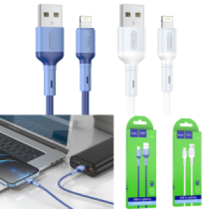 Cable Charger hoco X65 iPhone - ខ្សែសាកជ័រទន់ ហូកូ X65 អាយហ្វូន