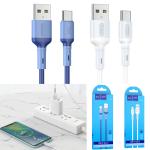 Cable Charger hoco X65 Type-C - ខ្សែសាកជ័រទន់ ហូកូ X65 Type C