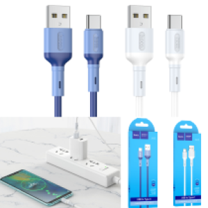 Cable Charger hoco X65 Type-C - ខ្សែសាកជ័រទន់ ហូកូ X65 Type C