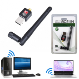 WIFI USB mini 150Mbps long antennas - ឧបករណ៍ភ្ជាប់អ៊ិនធើនេត USB mini 150Mbps