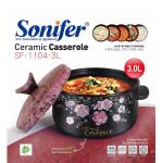 Sonifer ceramic casserole SF-1104-05 3.0L - ឆ្នាំងសម្លសេរ៉ាមិច SF-1104-05 3.0L