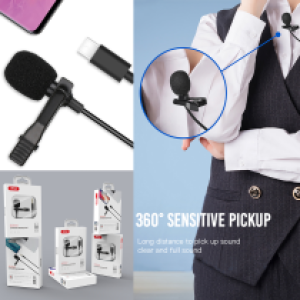 Microphone LIVE mini Clip XO MKF02 TYPE-C - ក្បាលមេក្រូ តូច XO MKF02 ឌុយ TYPE C
