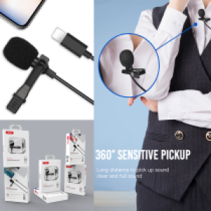 Microphone LIVE mini Clip XO MKF03 iPhone - ក្បាលមេក្រូ តូច XO MKF03 ឌុយ Lightning