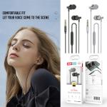 Earphone Wire 3.5mm XO EP35 Metal music - កាសខ្សែ XO EP35 លោហះ ឌុយមូល