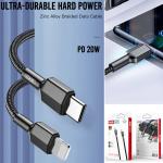 Cable Charger XO NB183A 20W(Type-C to iPhone) - ខ្សែសាកក្រណាត់ XO NB183A 20W(Type C to iPhone)