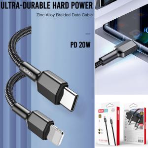 Cable Charger XO NB183A 20W(Type-C to iPhone) - ខ្សែសាកក្រណាត់ XO NB183A 20W(Type C to iPhone)