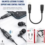 Converter Lightning to AUX Female XO NB181A - ឌុយបំលែងកាសទៅកាសម៉ូលនិងសាកថ្ម XO NB181A