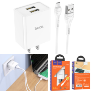 Power Charger hoco C89 Micro - ឆ្នាំងសាក​ ហូកូ 89 មានខ្សែ Micro