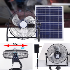 Solar Charging Fan AC/DC 118 35cm - កង្ហាសឡា សាកភ្លើង AC/DC 118 35cm