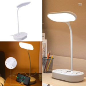 Desk Lamp LED 3Socket 2USB DLL02 - អំពូលដាក់លើតុ មានឌុយភ្លើង3និង2USB DLL01