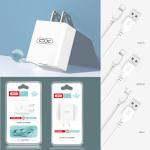Power Charger XO L65 2.4A Set iPhone - ឆ្នាំងសាក អ៊ីចអូ L65 រុន USB 2 មានខ្សែ iPhone