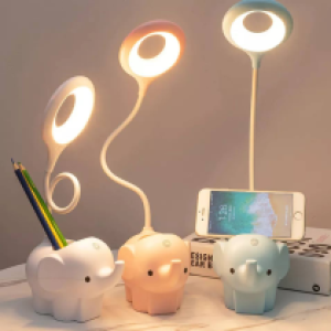 Desk Lamp LED Pen Holder Elephan DLL03 - អំពូលដាក់លើតុ ប្រអប់ដាក់ប៊ិចរូបដំរី ម៉ូដ DLL03