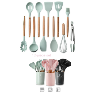 Cooking tool silicone 12pcs set - ឈុតវែកឆា12 មុខ