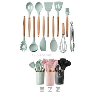 Cooking tool silicone 12pcs set - ឈុតវែកឆា12 មុខ