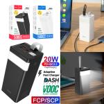 Power Bank 50000mAh 22.5W hoco J86A LED Light - ថ្មជំនួយ hoco J86A LED 5000០ មីលីអំពែពេញ មានអំពូល