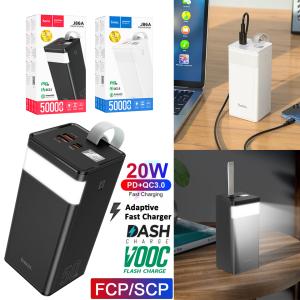 Power Bank 50000mAh 22.5W hoco J86A LED Light - ថ្មជំនួយ hoco J86A LED 5000០ មីលីអំពែពេញ មានអំពូល