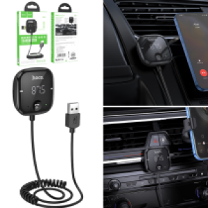Car Bluetooth FM transmitter hoco E65 Unity - ប្លូធូឡាន FM បញ្ជូនសំលេង ហូកូ E65 Unity