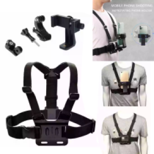 Holder Wear Chest Strap Photo 360 Camera - អៀមចាប់ទូរសព្ទ័ មុខទ្រូង 360កាមេរ៉ា