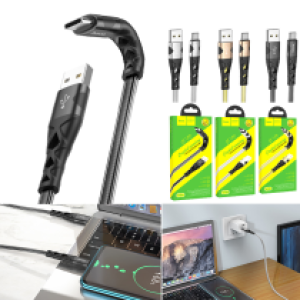 Cable Charger hoco U105 Type-C Treasure jelly - ខ្សែសាក ហូកូ U105 ជ័រទន់ ក្បាល Type-C