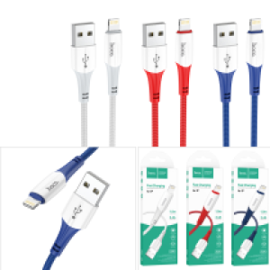 Cable Charger hoco X70 iPhone 1m - ខ្សែសាកជ័រទន់ ហូកូ​ X70 iPhone 1ម៉ែត