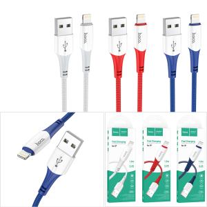 Cable Charger hoco X70 iPhone 1m - ខ្សែសាកជ័រទន់ ហូកូ​ X70 iPhone 1ម៉ែត