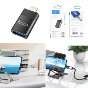 Converter OTG iPhone to USB2.0 hoco UA17 - ឌុយបំឡែង OTG អាយហ្វូនទៅ USB2.0 hoco UA17