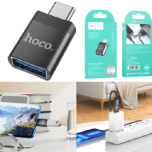 Converter Type-C male to USB female USB3.0 hoco UA17 - ឌុយបំឡែង Type-C ឈ្មូល ទៅ USB3.0 ញី hoco UA17