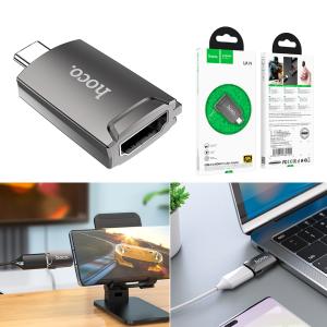 Cable adapter hoco UA19 Type-C to HDMI HD - ខ្សែបញ្ចូនរូបភាព hoco UA19 Type-C to HDMI HD