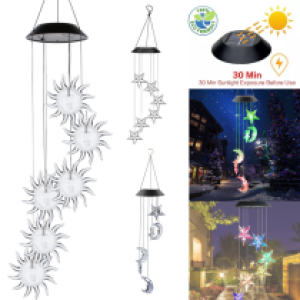 Solar Lamp Wind-bell light Star - អំពូល​ សឡាព្យូរ រូបផ្កាយឬលោកខែ