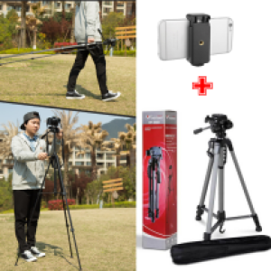 Holder Stand Tripod T-3520 1.4m+Clipper - ជើងត្រៃផត T-3520 កំពស់ 1.4ម មានក្រចាប់