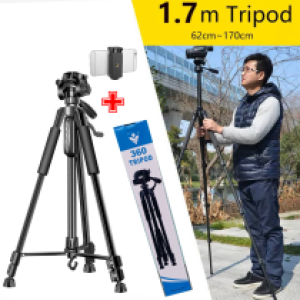 Holder Stand Tripod 360 1.7+Clipper - ជើងត្រៃផត 360 កំពស់ 1.7ម មានក្រចាប់