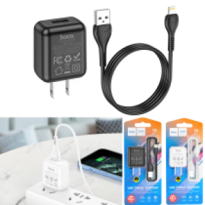 Power Charger Hoco C96 iPhone - ឆ្នាំងសាក​ ហូកូ C96 មានខ្សែ iPhone