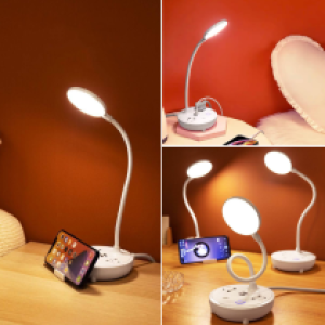 Power Strip Lamp night 4000K 2Socket 2USB 2.8M - ព្រីភ្លើង អំពូលរាត្រី 2រុន+2រុនសាកថ្ម 2.8ម៉ែត