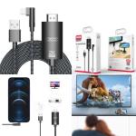 Converter Lightning to HDMI XO GB008 2K 60HZ 2M - ឌុយបំឡែង ពីទូរសព្ទ័ទៅ ទូរទស្ស៍ XO GB008 2K 60HZ 2ម៉ែត