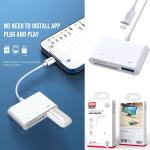 Converter Lightning to USB+TF+SD XO HUB006 OTG - ឌុយបំឡែង OTG XO HUB006 ឌុយអាយហ្វូនទៅ USB+TF+SD